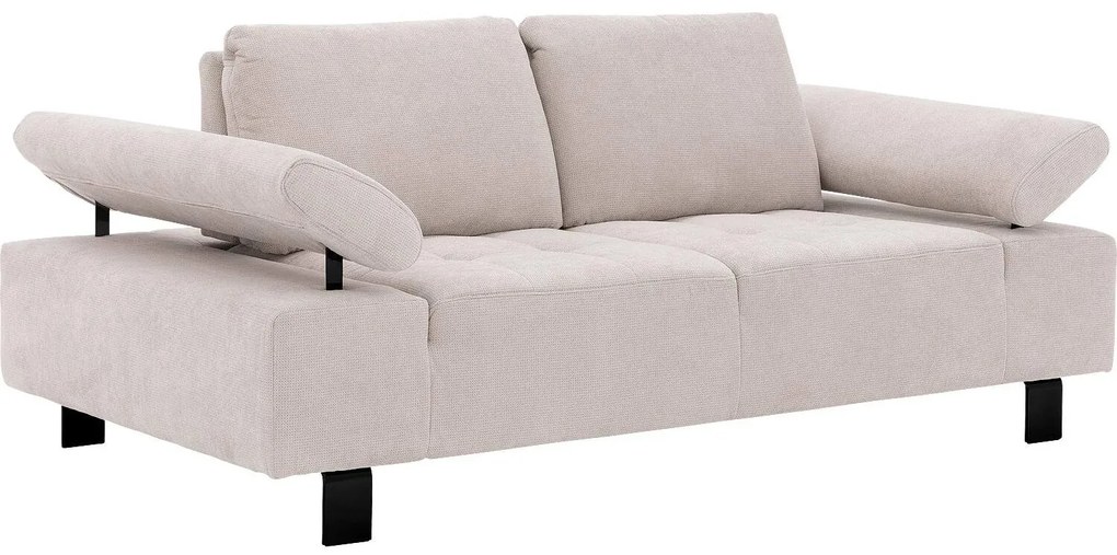 Goossens Bank Alvin wit, stof, 2,5-zits, modern design