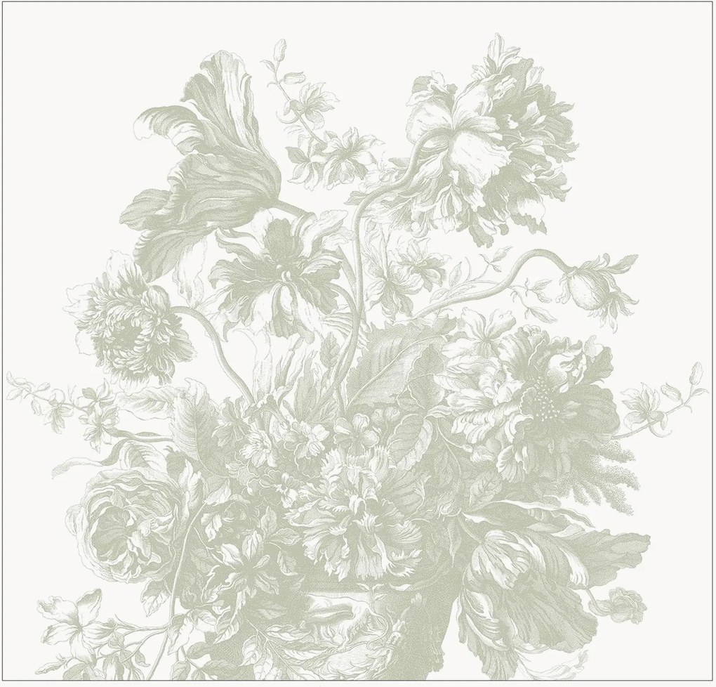 Behang Engraved Flowes