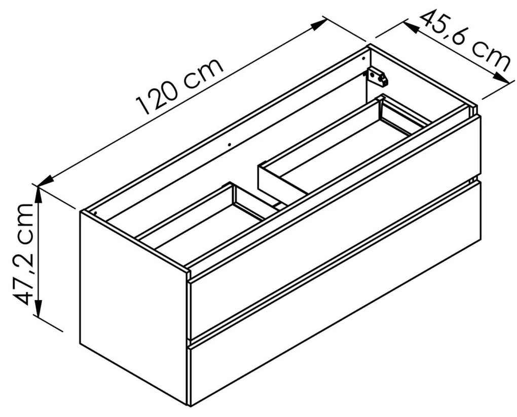 Allibert Alma badmeubel 120cm glans grijs met witte wastafel