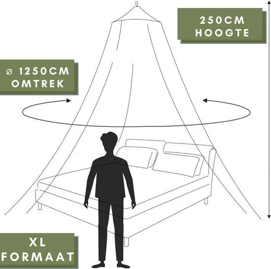 Niceey Klamboe XXL - 2 Persoons -  Wit