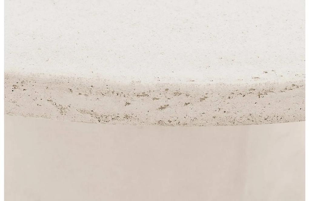 Goossens Salontafel Stone rond, beton wit, urban industrieel, 50 x 31 x 50 cm