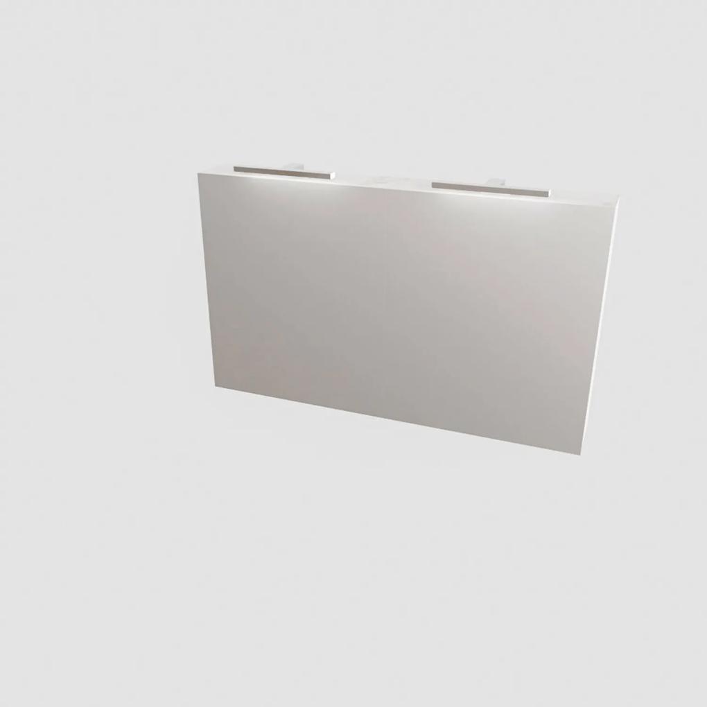 Spiegelkast BWS Valencia 120x70x16 cm met Twee Deuren Carrara Mat