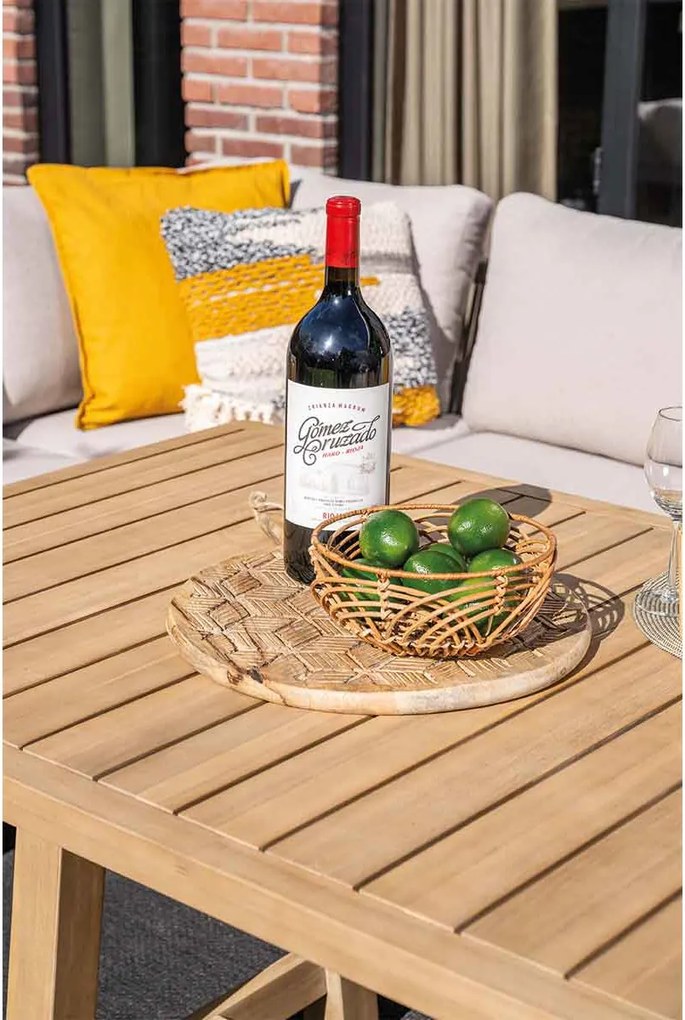 Garden Impressions Alora lounge dining set 5-delig links - grey sand