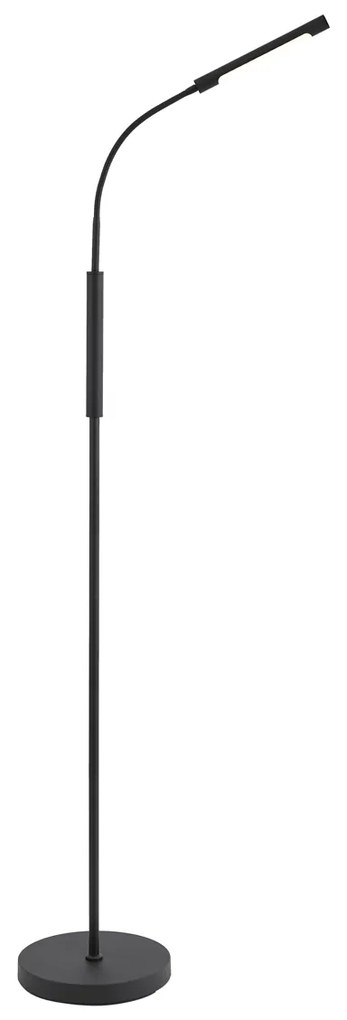 Moderne vloerlamp zwart incl. LED 3-staps dimbaar oplaadbaar - Statler