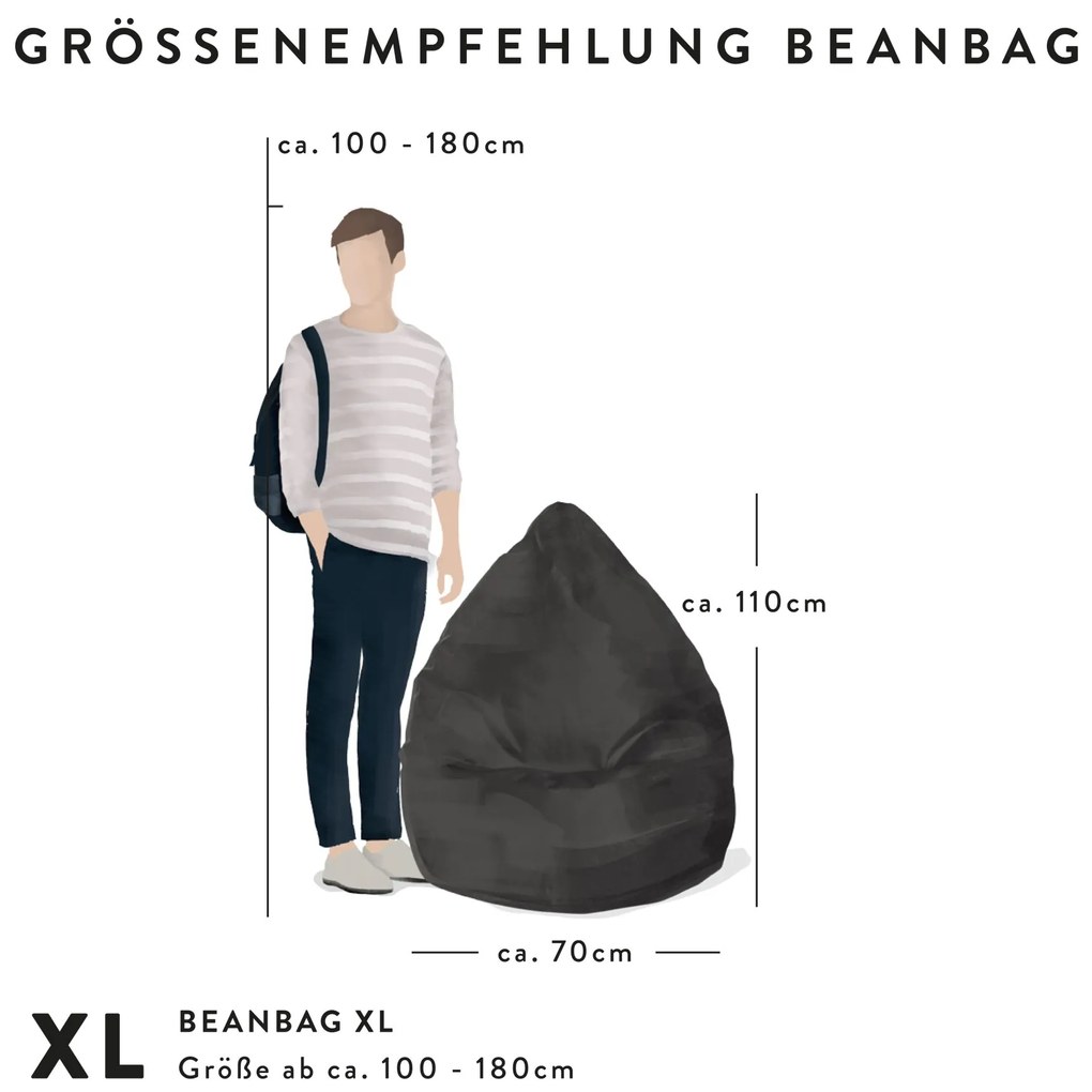 BeanBag Shara XL - Lichtgrijs