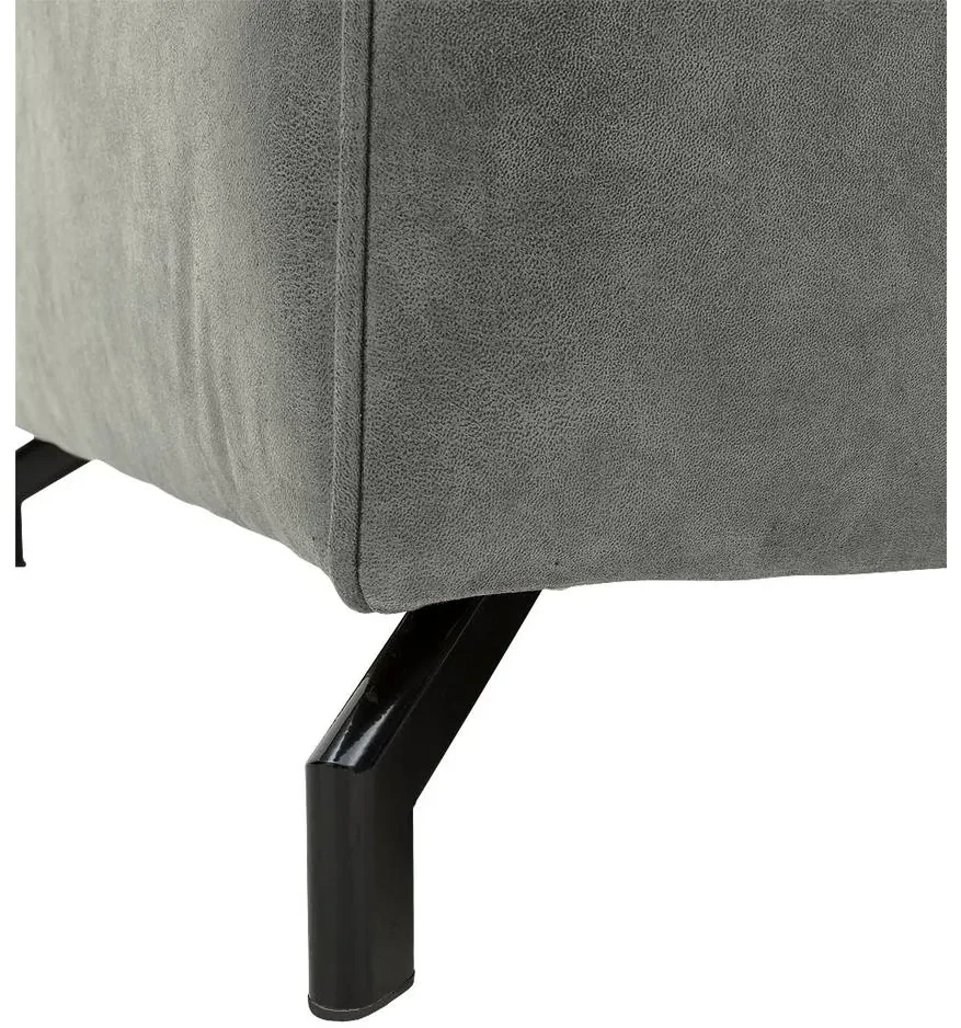 Goossens Bank Calvin grijs, micro leer, 2,5-zits, modern design