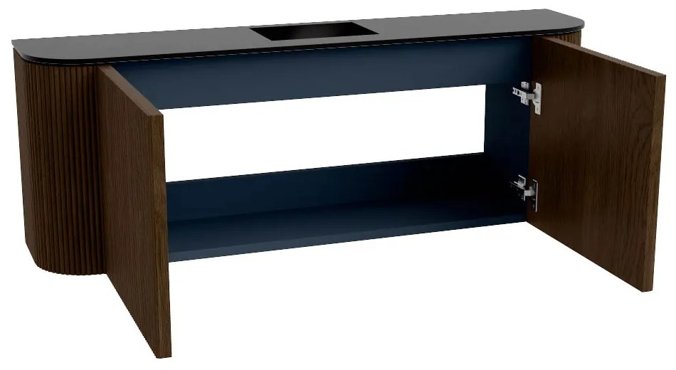 Mondiaz Joya 115cm toiletmeubel ronding links/rechts walnut met wastafel faye midden 1 kraangat urban