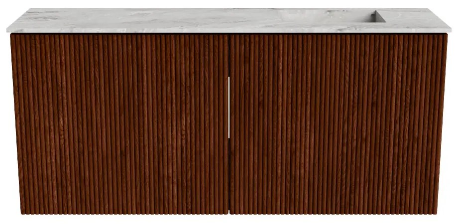 Mondiaz Joya DLux 90cm toiletmeubel ruby met wastafel faye rechts zonder kraangat glace