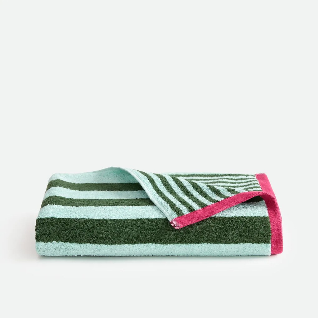 Gestreepte badhanddoek van bouclé-badstof (500 g), DANI BICOLORE
