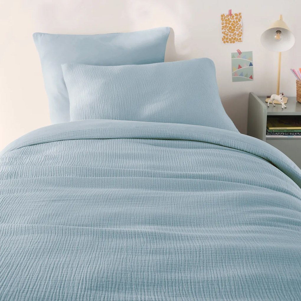 Kinderdekbedovertrek in gaas/gewassen katoen, Kumco