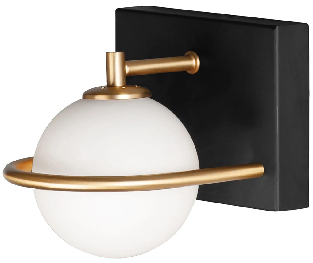 WANDLAMP APP1220-1W Zwart Goud