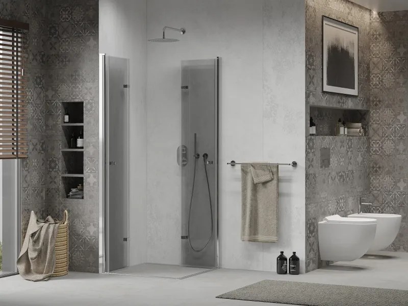 Mexen Lima Duo opvouwbare douchecabine 90 x 90 cm, transparant, chroom - 856-090-090-02-00