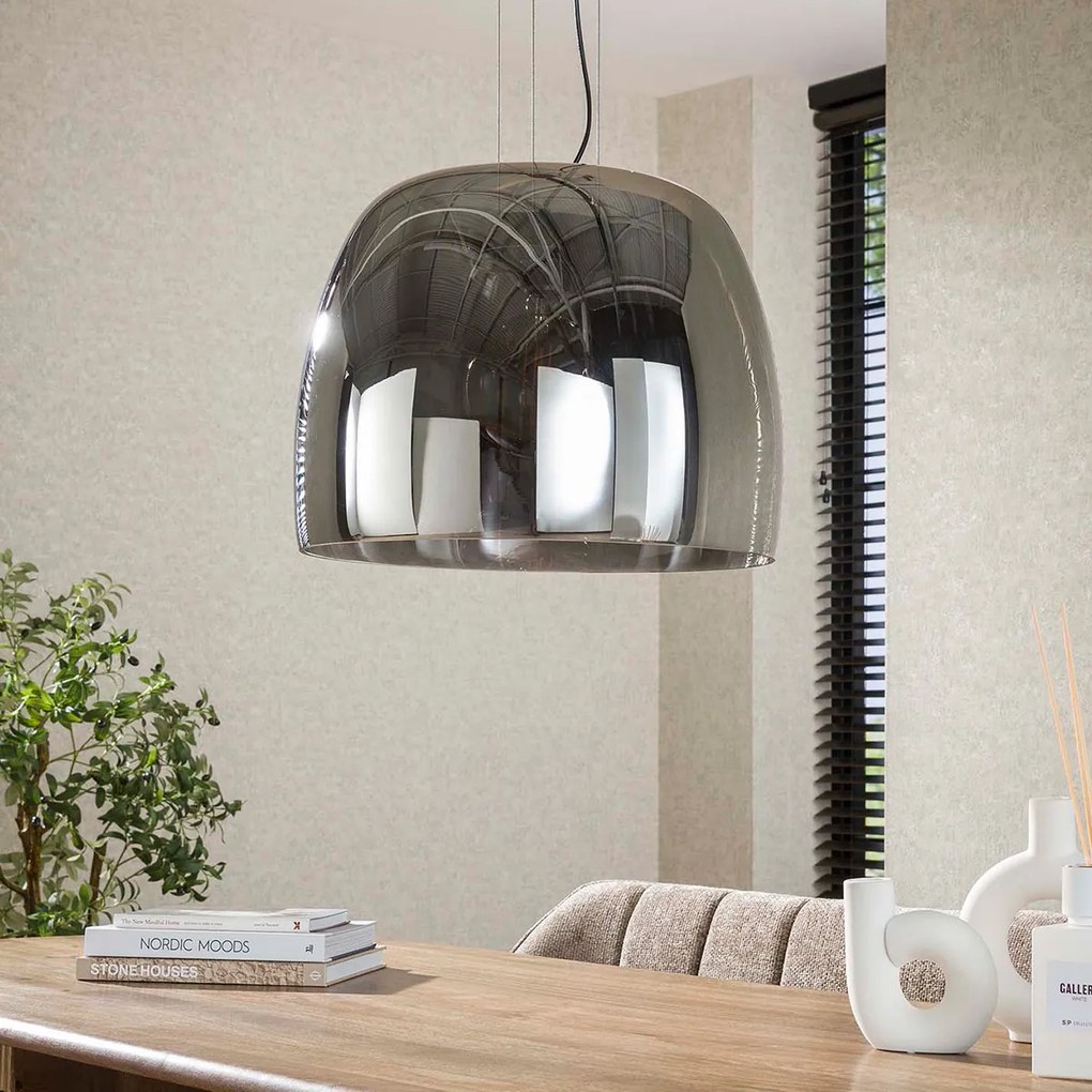 Grote Hanglamp Grijs Rookglas 48 Cm