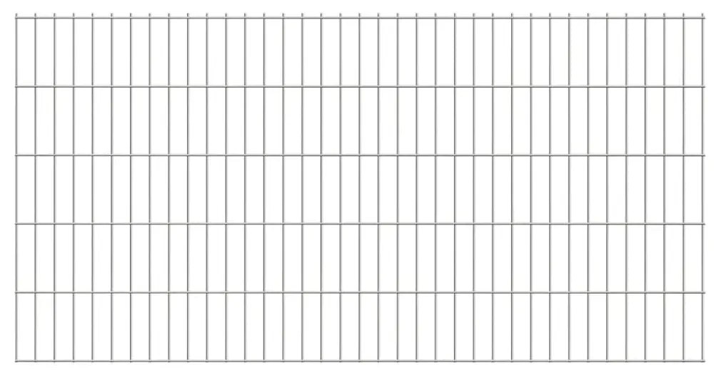 vidaXL Dubbelstaafmat 2,008x1,03 m zilverkleurig