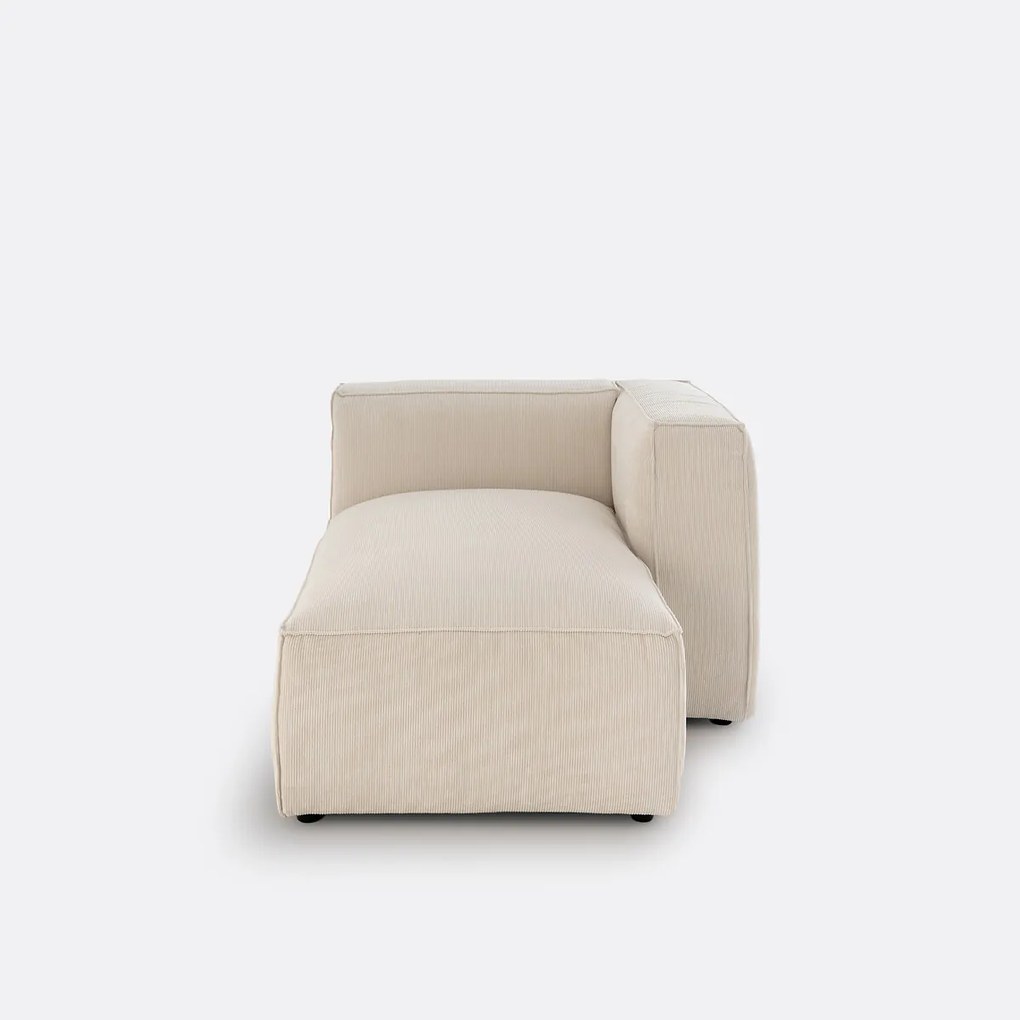 Modulaire longchair van geribd fluweel, Seven