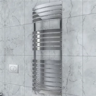 Eastbrook Staverton Tube gebogen handdoek radiator 60x60cm Chroom 378 watt