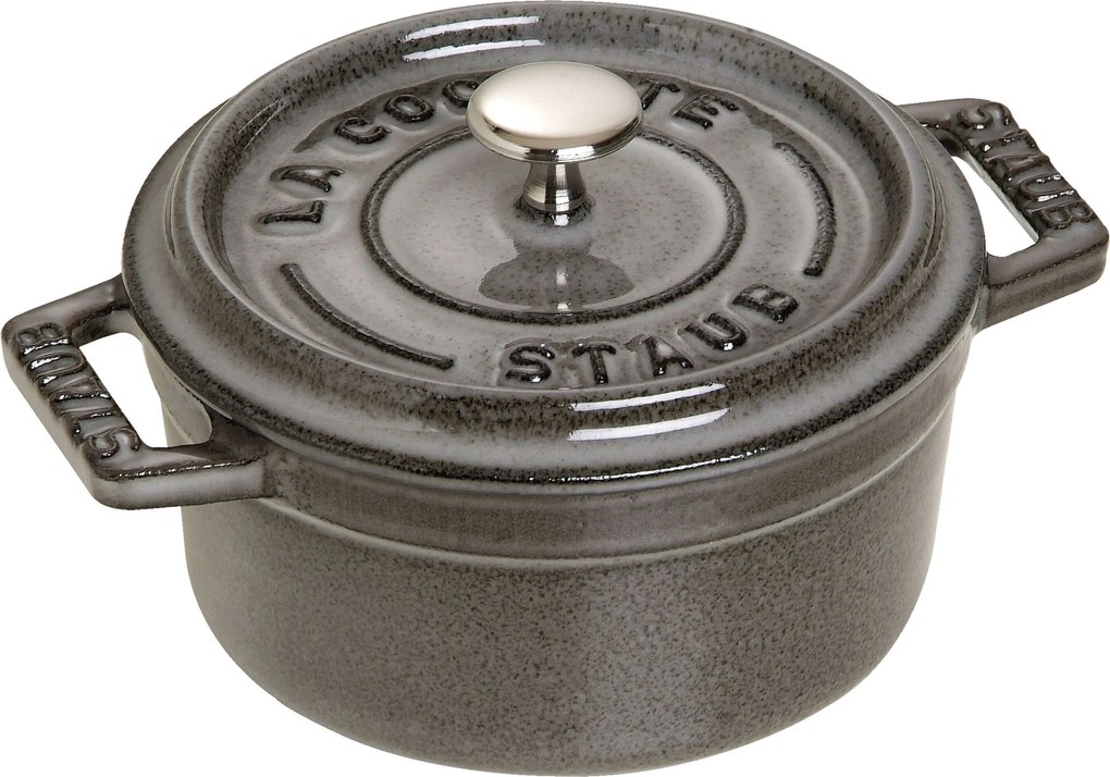 Staub La Cocotte Mini braadpan 10 cm / 250 ml, Rond, Grafietgrijs - La Cocotte - Staub