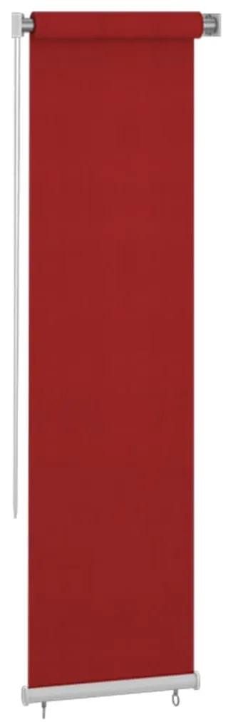 vidaXL Rolgordijn voor buiten 60x230 cm HDPE rood