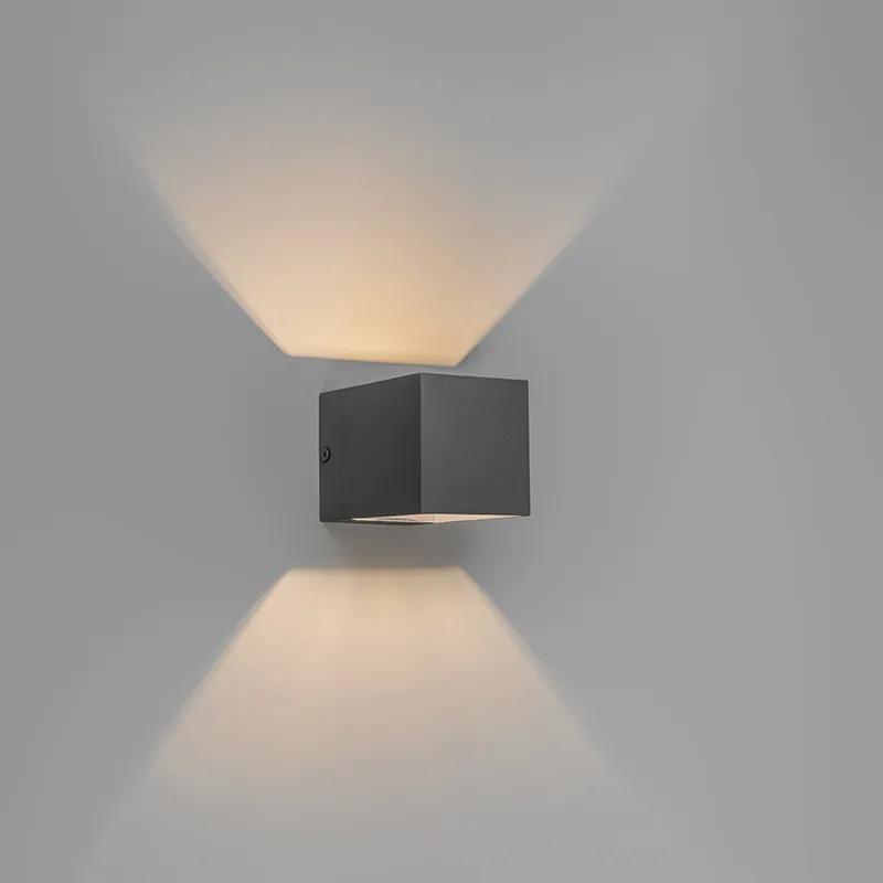 Set van 2 Moderne wandlampen antraciet - Transfer Design, Modern G9 vierkant Binnenverlichting Lamp