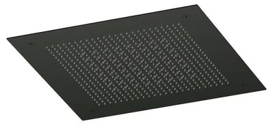 Hotbath Ace Hoofddouche - inbouw - vierkant - 38x38cm - PVD - zwart geborsteld PVD AC148MBP
