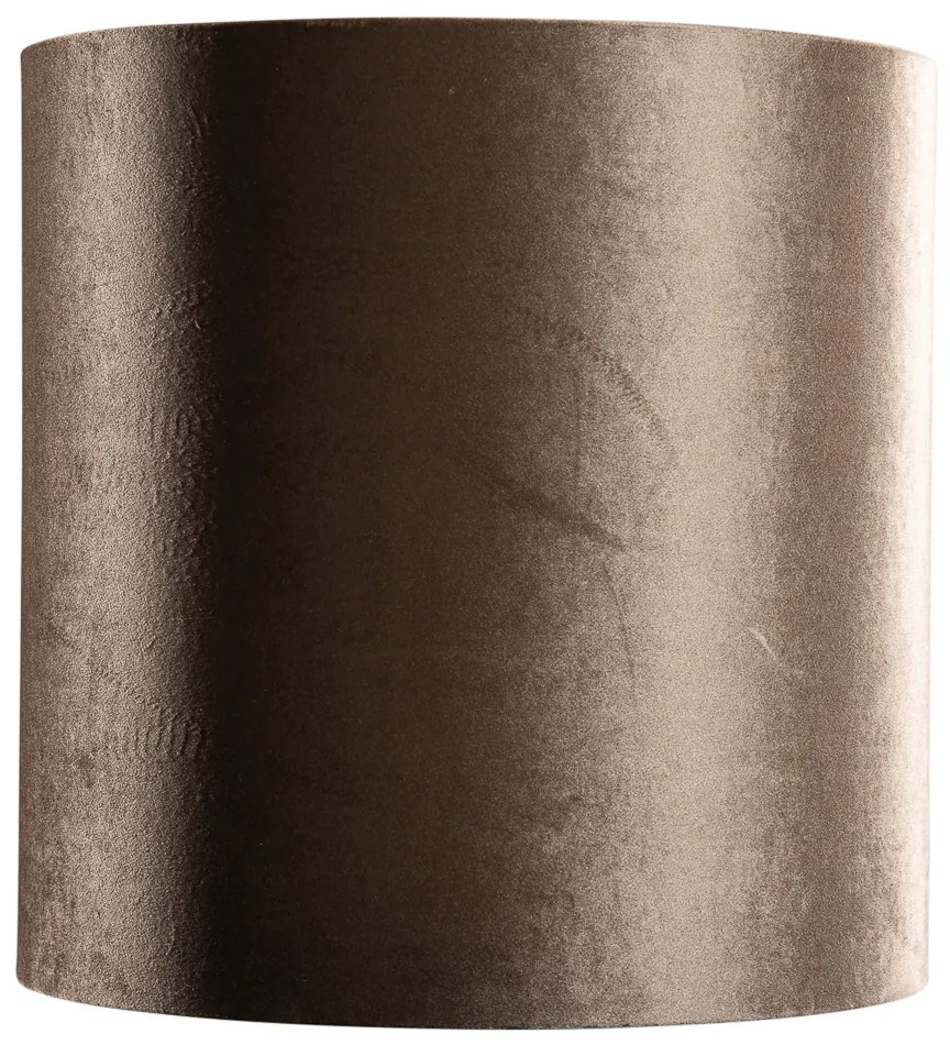 Velours lampenkap bruin met gouden binnenkant 40/40/40