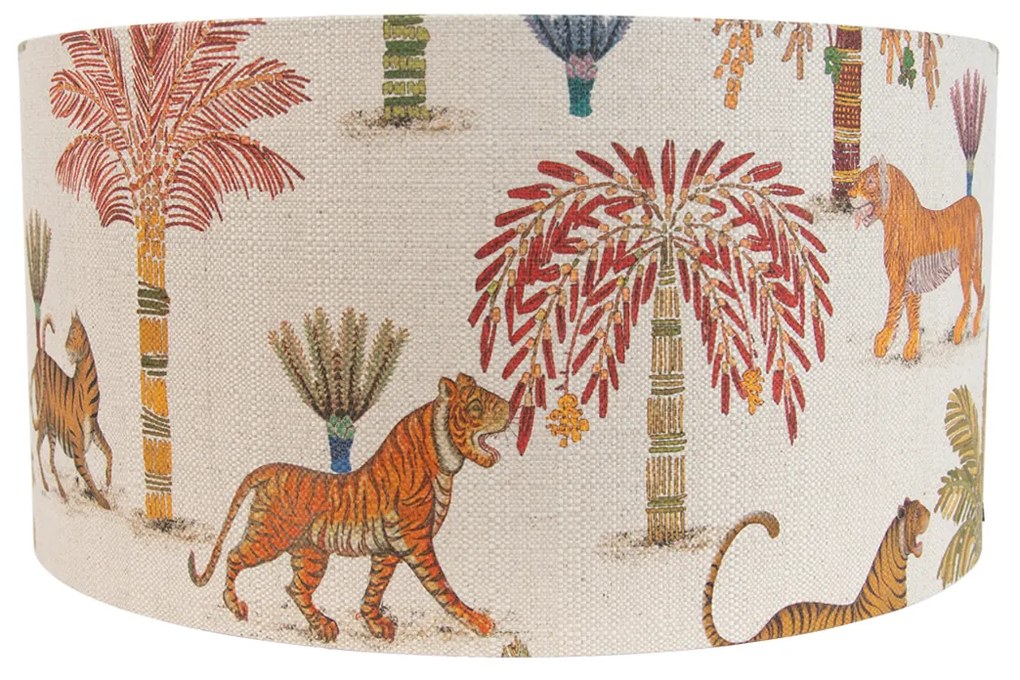 Stoffen lampenkap multicolor met dierenprint 50/50/25