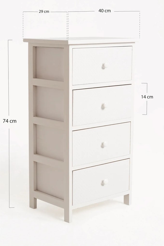 Hulpmeubilair Lotuc Wit, breed, 4 laden