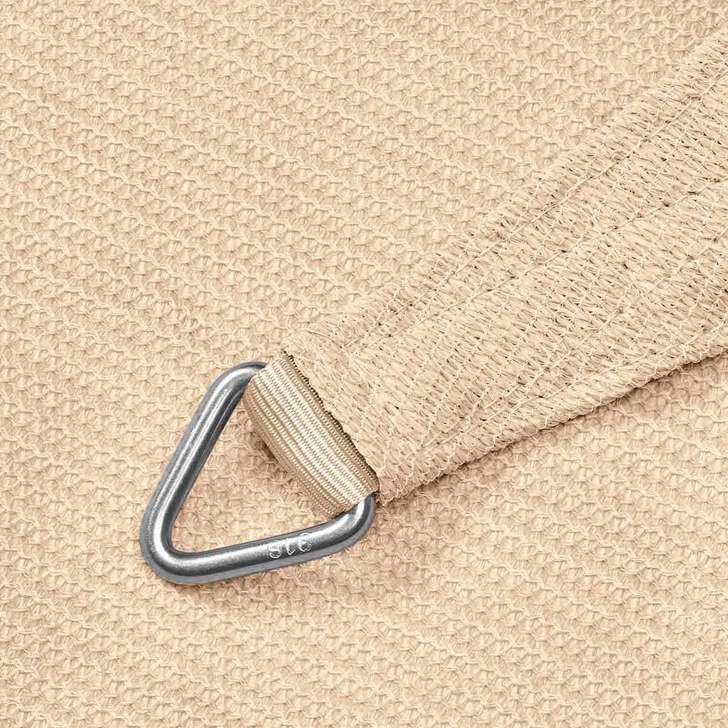 Platinum Coolfit schaduwdoek driehoek 3.6x3.6x3.6m - Gebroken Wit
