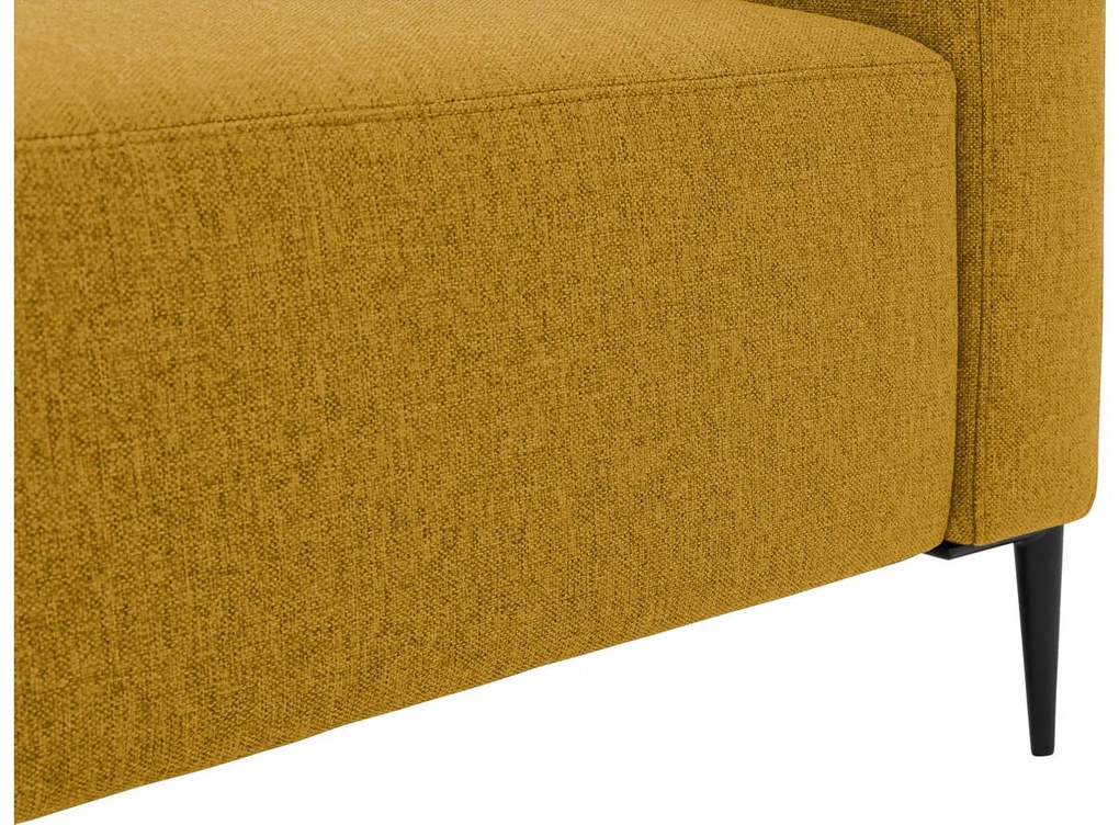 Goossens  Key West geel, stof, 2,5-zits, modern design