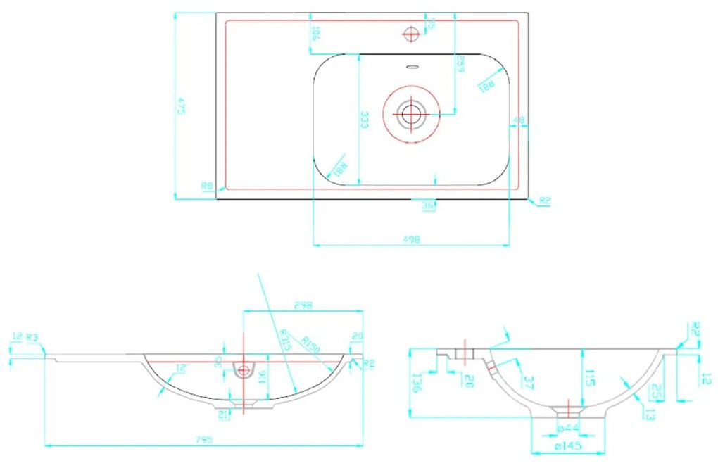 Best Design Splash badkamermeubel 80cm met kraangat eiken licht