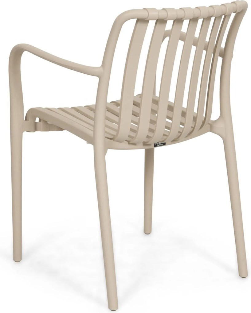 Tuinset 4 personen 160 cm Kunststof Zand/Beige Domani Furniture Alba/Creta