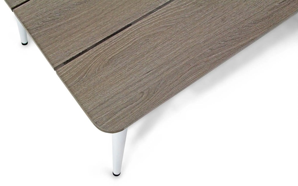 Tuinset 4 personen 180 cm Rope /Aluminium/polywood Wit Santika Furniture Santika