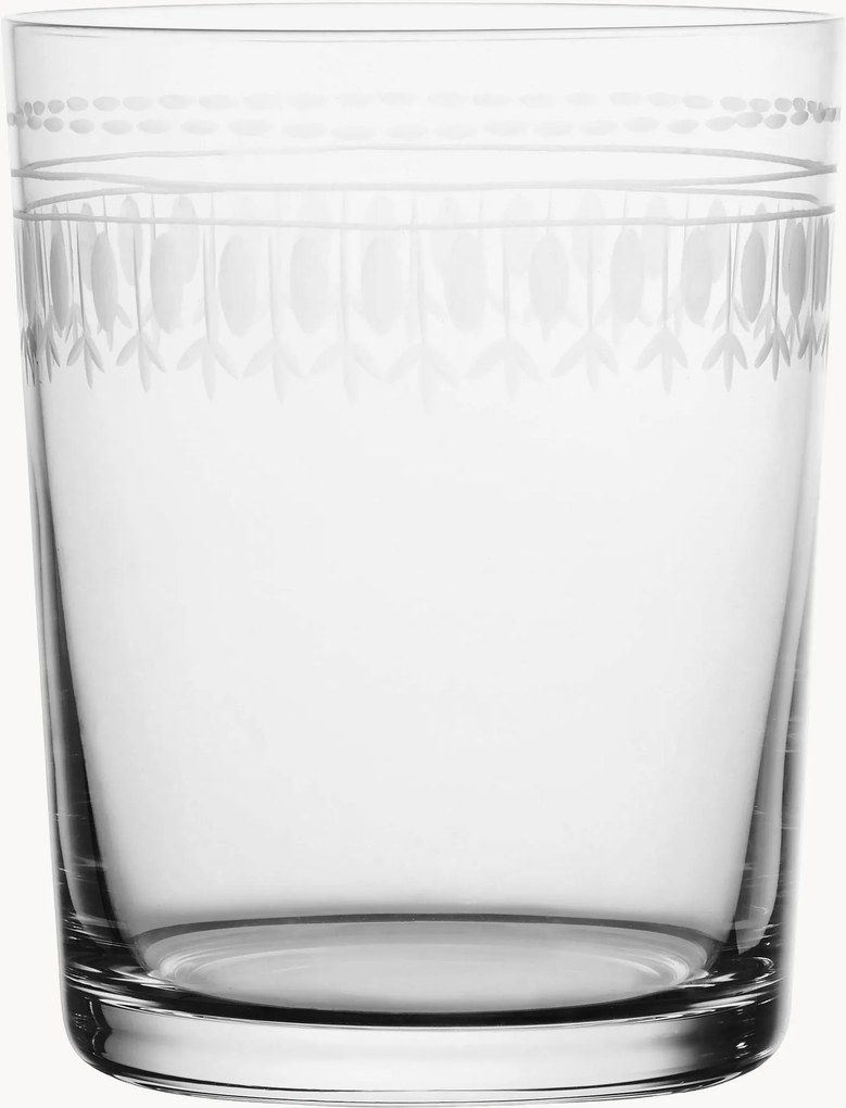 Mondgeblazen kristallen tumblers Ovals, 4-delig