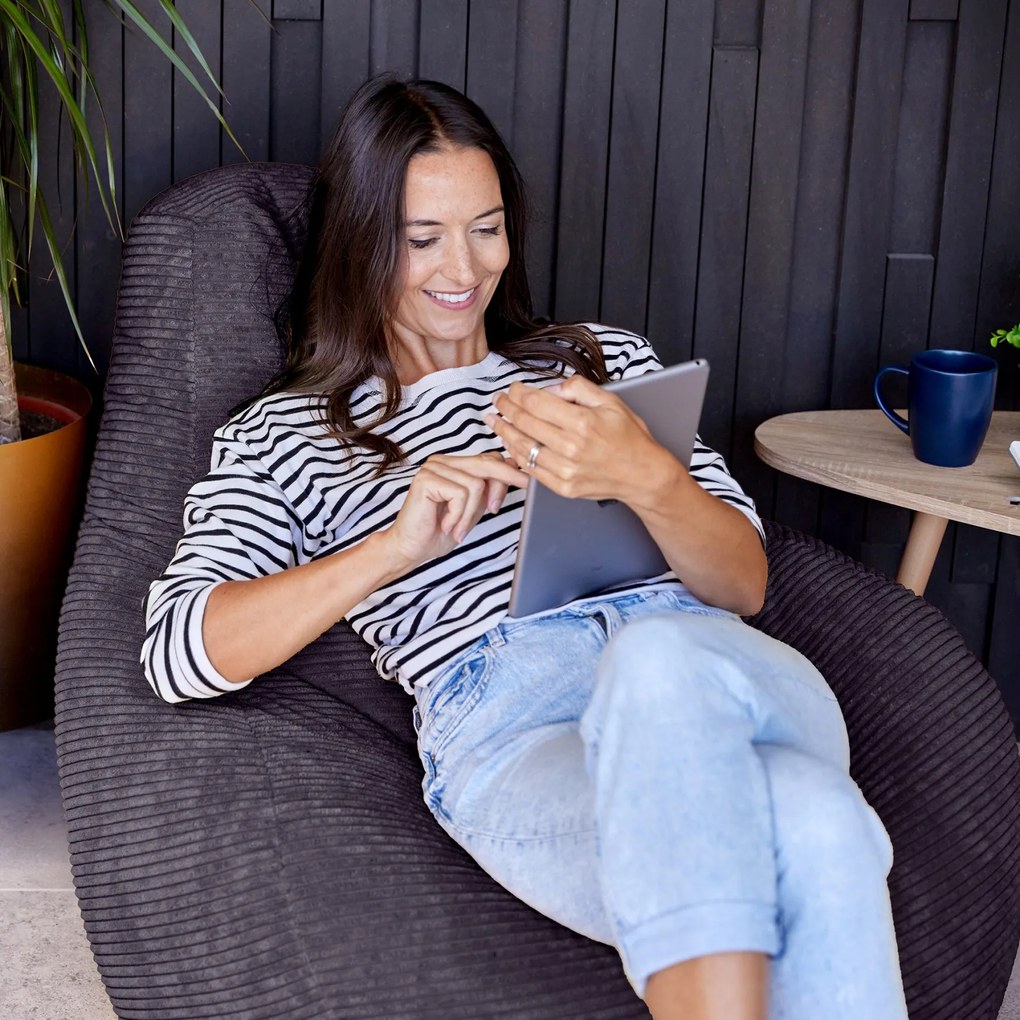 Cloudy Cord Zitzak Stoel - Antraciet