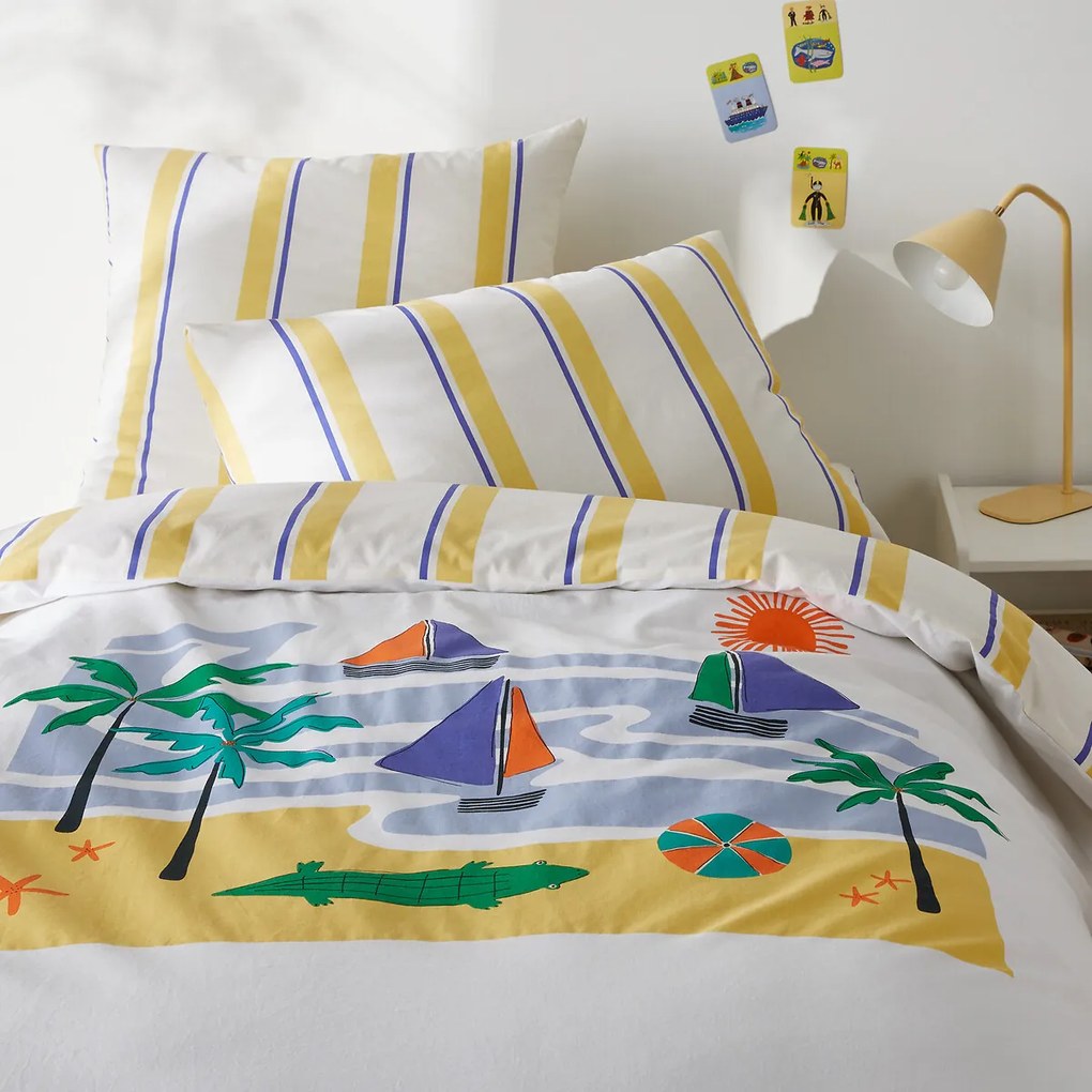 Dekbedovertrek voor kinderbed in gewassen katoen, Labhar