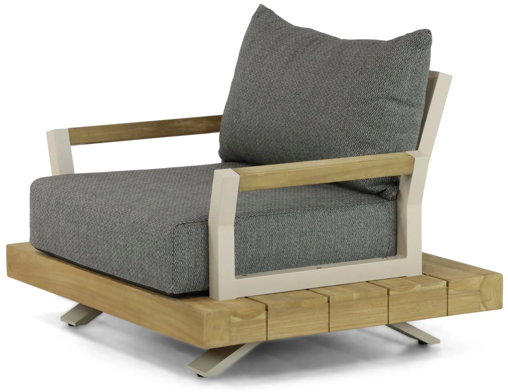 Tuinstoel Aluminium/Teak Old teak greywash Santika Supreme