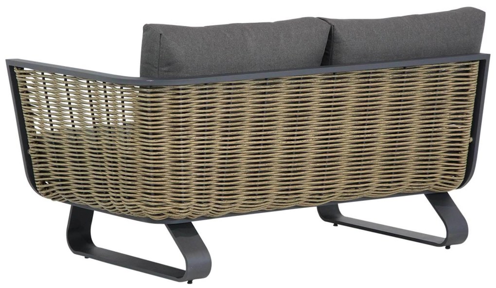 Hoek loungeset 6 personen Aluminium/wicker Grijs  Santika Furniture Santika Tika