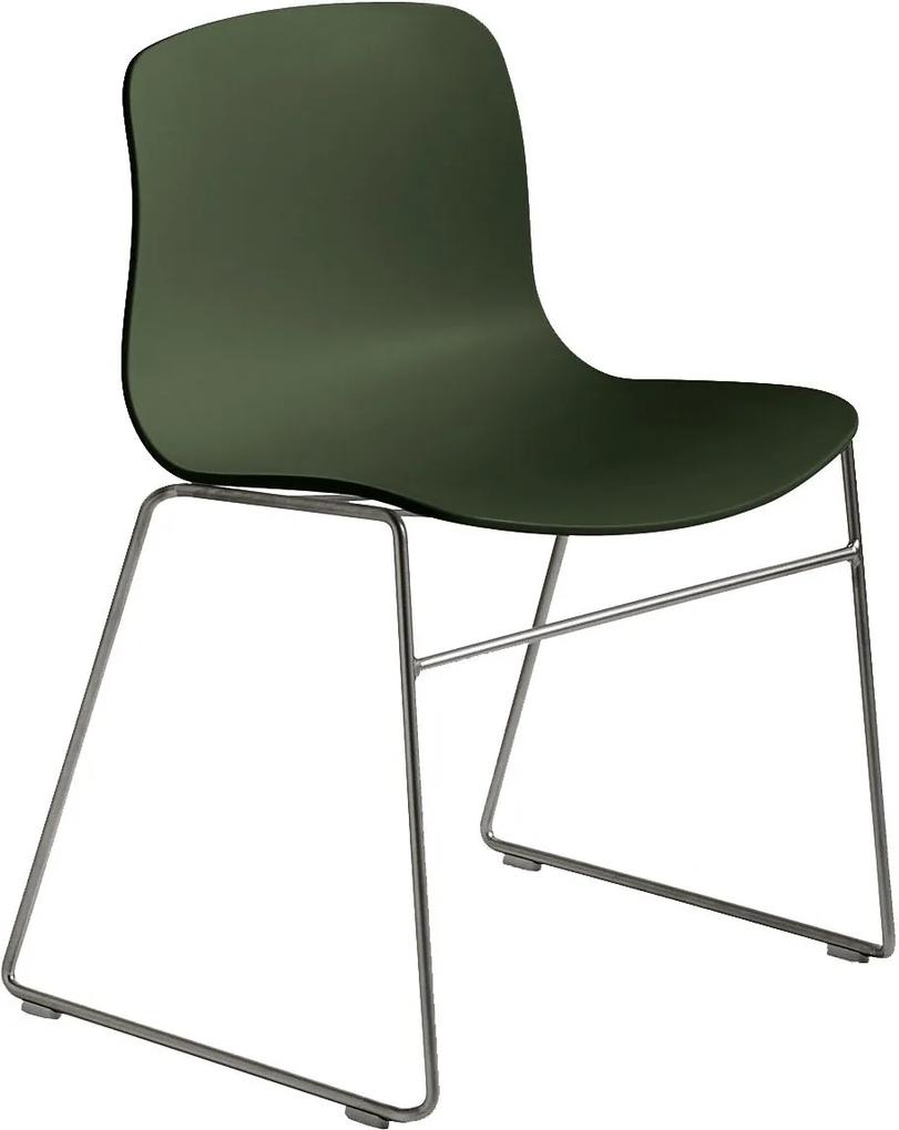 Hay About a Chair AAC08 stoel met roestvrijstalen onderstel Green