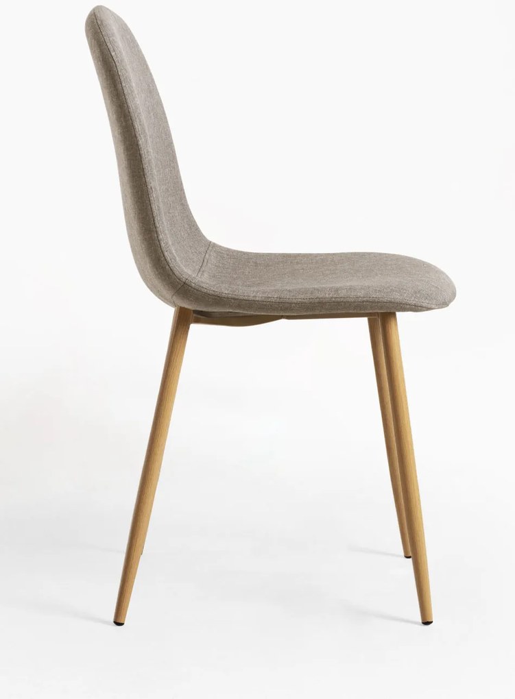 Set 4 Teok Stoffen Stoelen