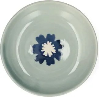 Schaaltje, steengoed, blauw,  cosmosbloem, Ø8 cm