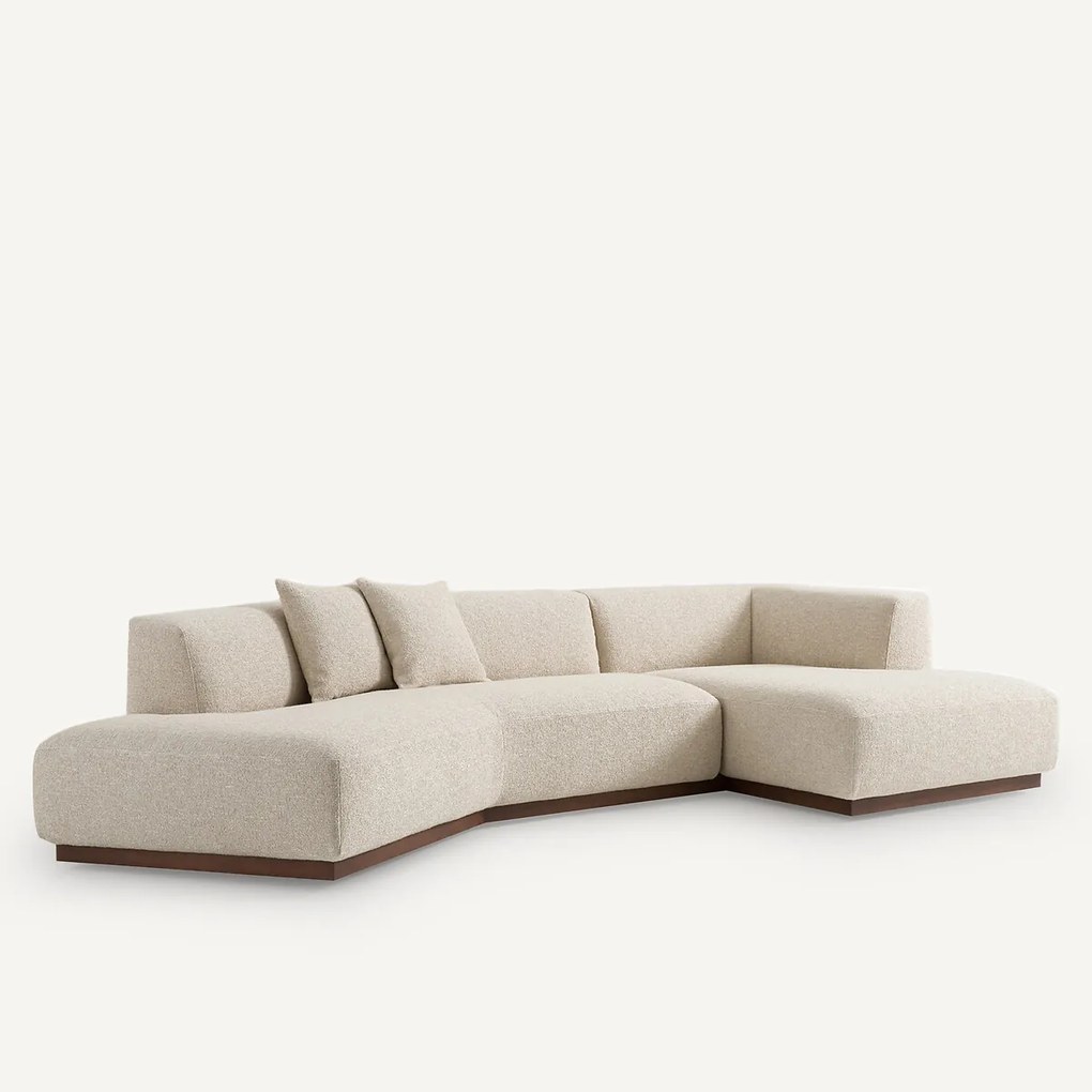 Rechtse open hoekbank bouclé, Jacopo