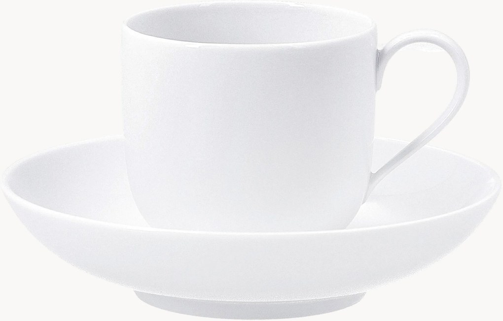 Handgemaakte porseleinen koffiekopjes Urbino met schoteltjes, 2-delig