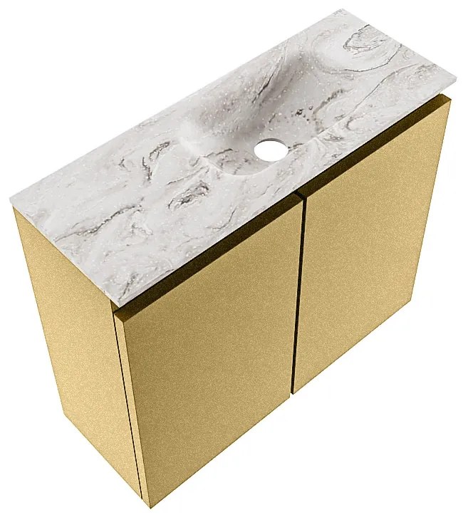 Mondiaz Ture DLux toiletmeubel 60cm oro met wastafel glace rechts zonder kraangat