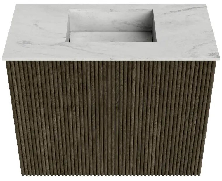 Mondiaz Joya DLux 50cm toiletmeubel shadow met wastafel faye midden zonder kraangat opalo
