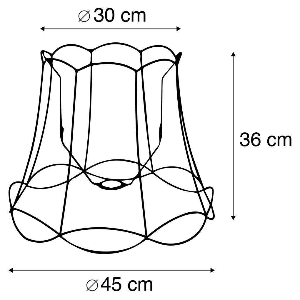 Metalen lampenkap zwart 45/36 - Granny Frame