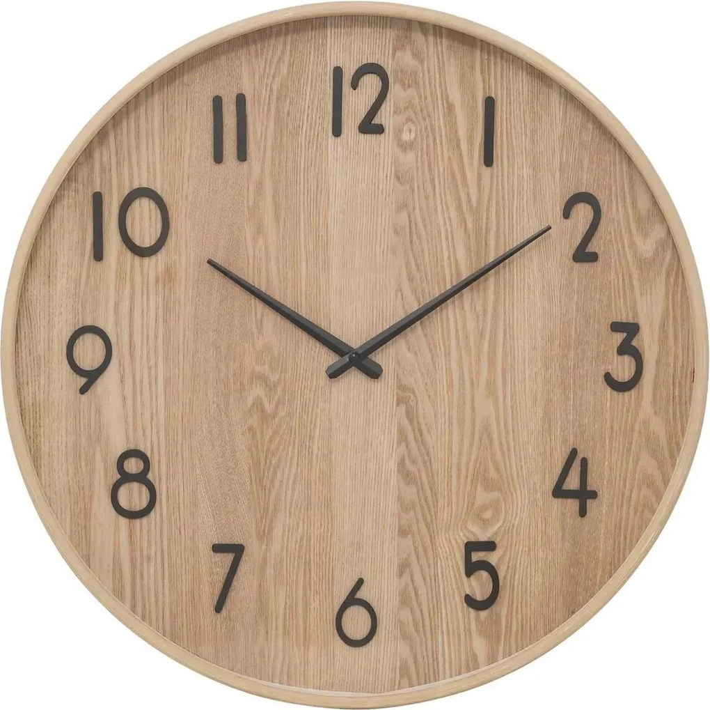Atmosphera Ivana Wandklok – Hout – diameter 55 cm – Beige – Keuken/Kamer/Kantoor