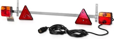 VEVOR Trailerverlichting met standen (remlicht/richtingaanwijzer/achterlicht/kentekenplaatverlichting), waterdichte en stofdichte trailerverlichtingsset met kabelboom voor boot, camper