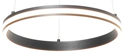 Design hanglamp zwart incl. LED 3-staps dimbaar - Navara Design rond Binnenverlichting Lamp