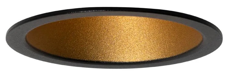 Buitenlamp Set van 6 Moderne inbouwspots zwart met goud GU10 35mm IP44 - Dept Modern GU10 Buitenverlichting rond Lamp