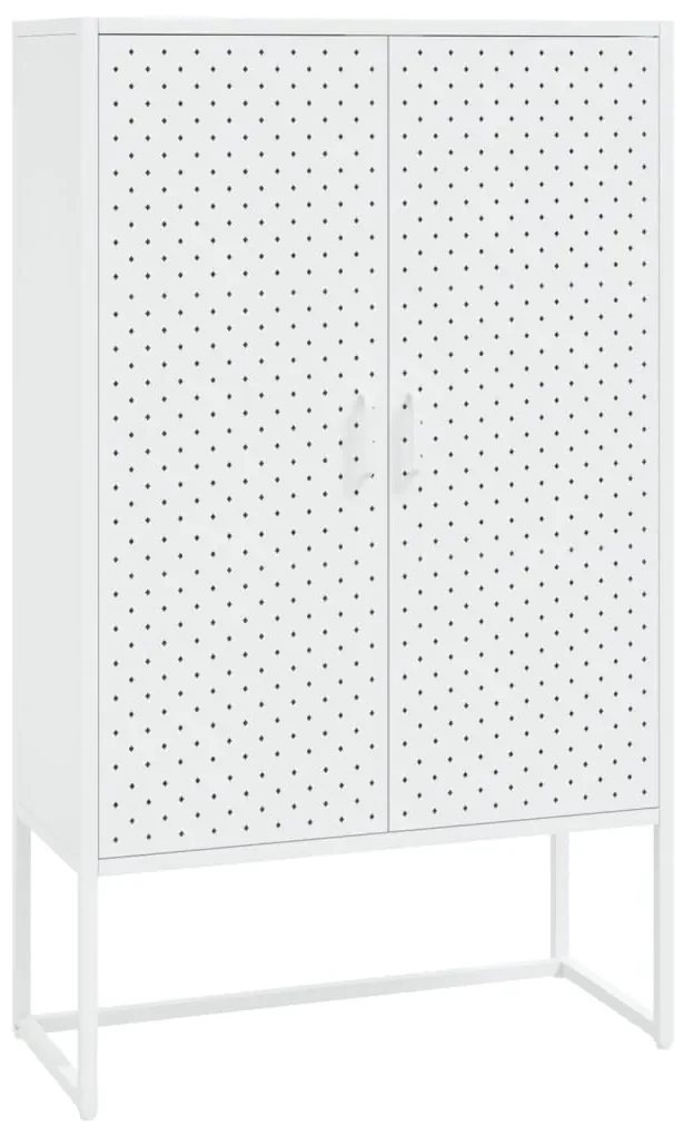 vidaXL Hoge kast 80x35x135 cm staal wit